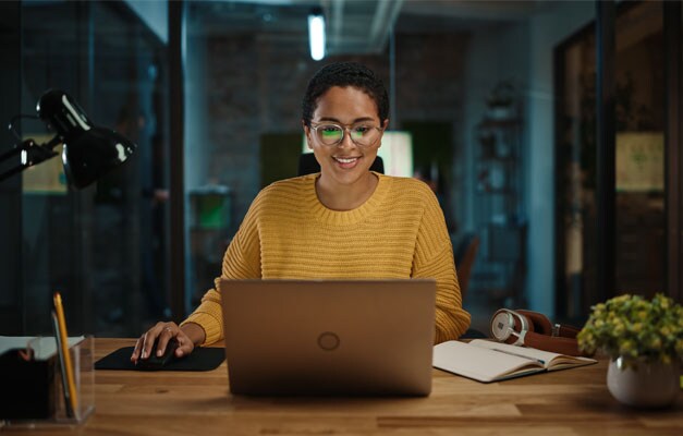 a person working with laptop