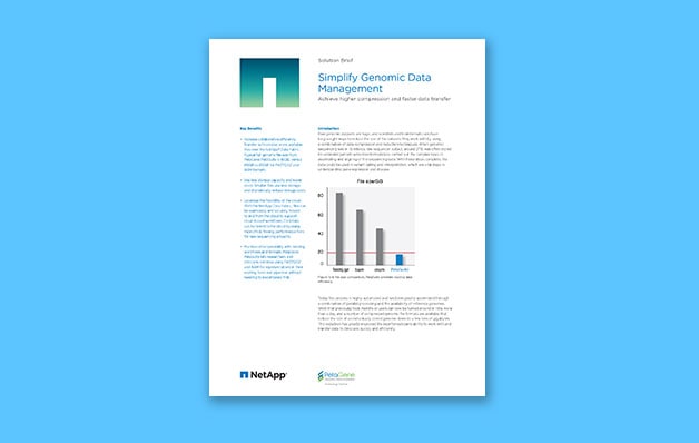 NetApp article with the title Simplify Genomic Data Mangament