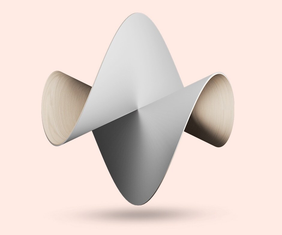 peach background with abstract object