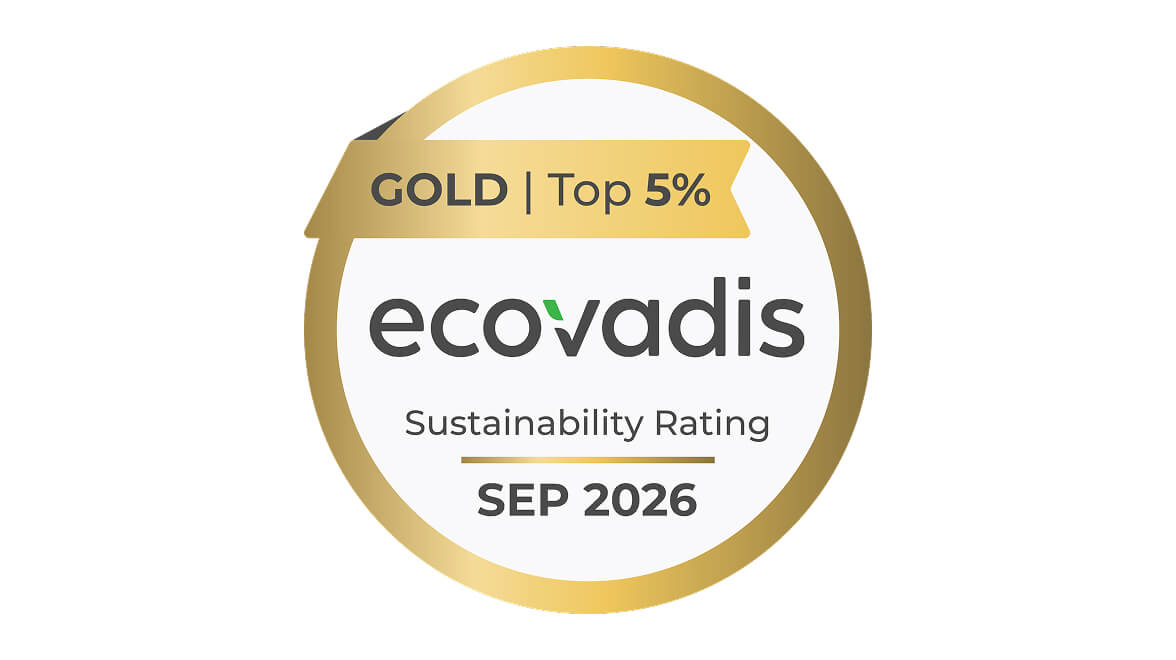 金級 | 前 5% — ecovadis — 永續發展評級,2026 年 9 月
