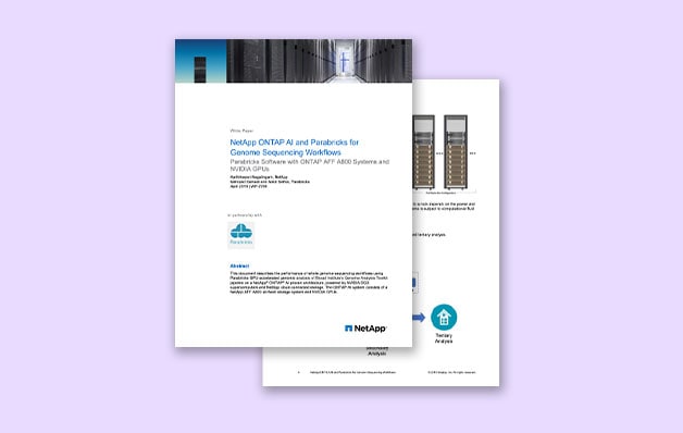 NetApp article with the title NetApp ONTAP AI for genome sequencing workflow