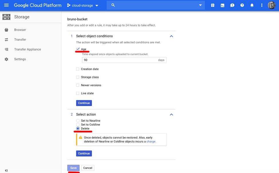 Create a new lifecycle rule.
