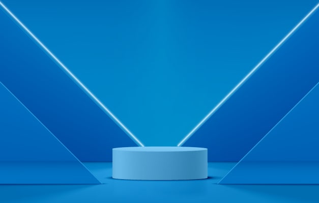 Blue disc behind blue background