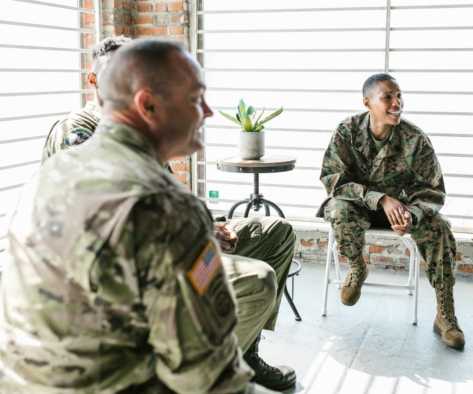 Soldiers talking