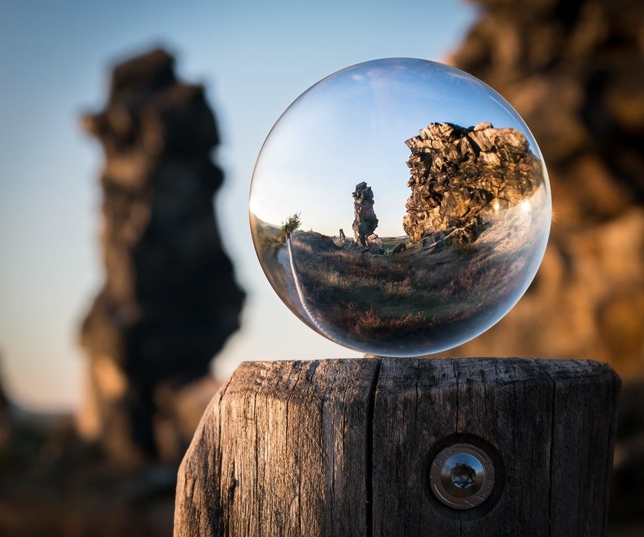 vision of nature through magnified glass