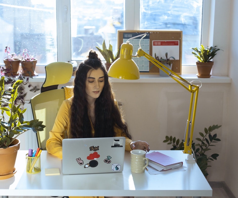 woman working