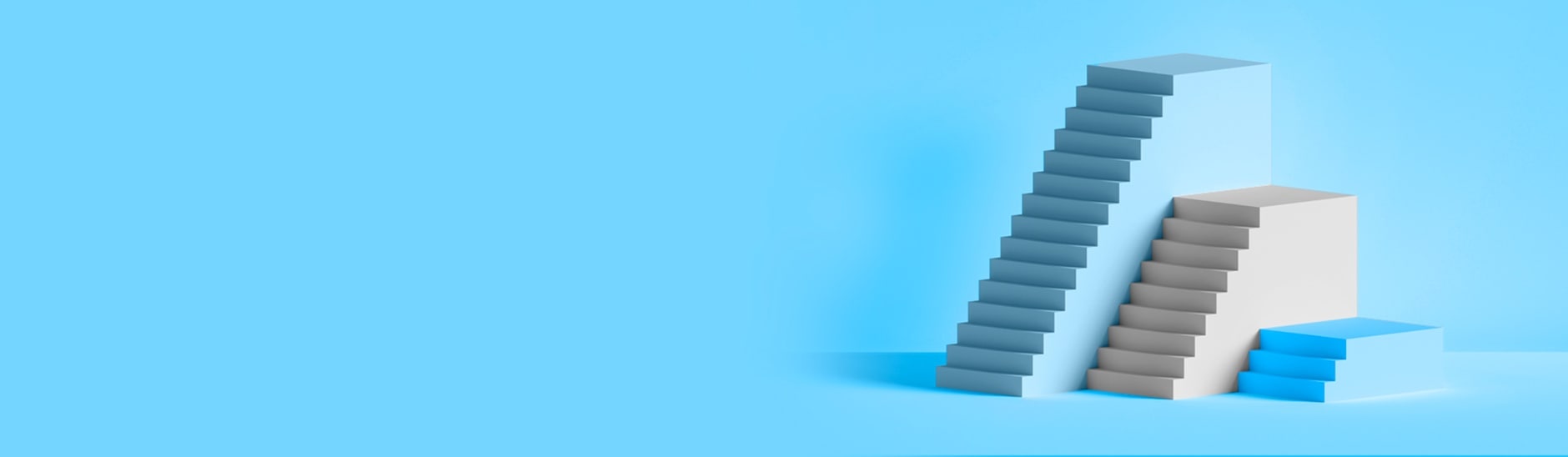 Steps with Blue Back ground
