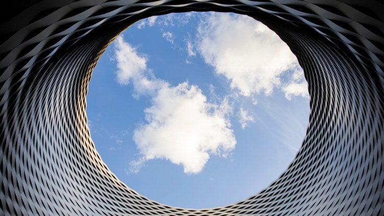 bottom to top view of the sky