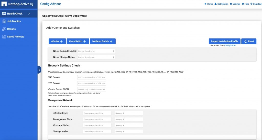 Active IQ Config Advisor Form