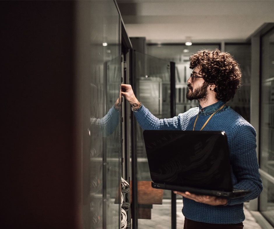 Arbeit im Rechenzentrum