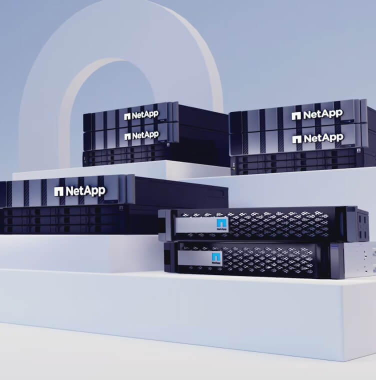 stacked Netapp devices places at different shelfs