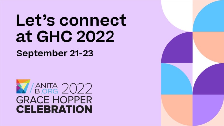 Lets connect at GHC2022 Flyer