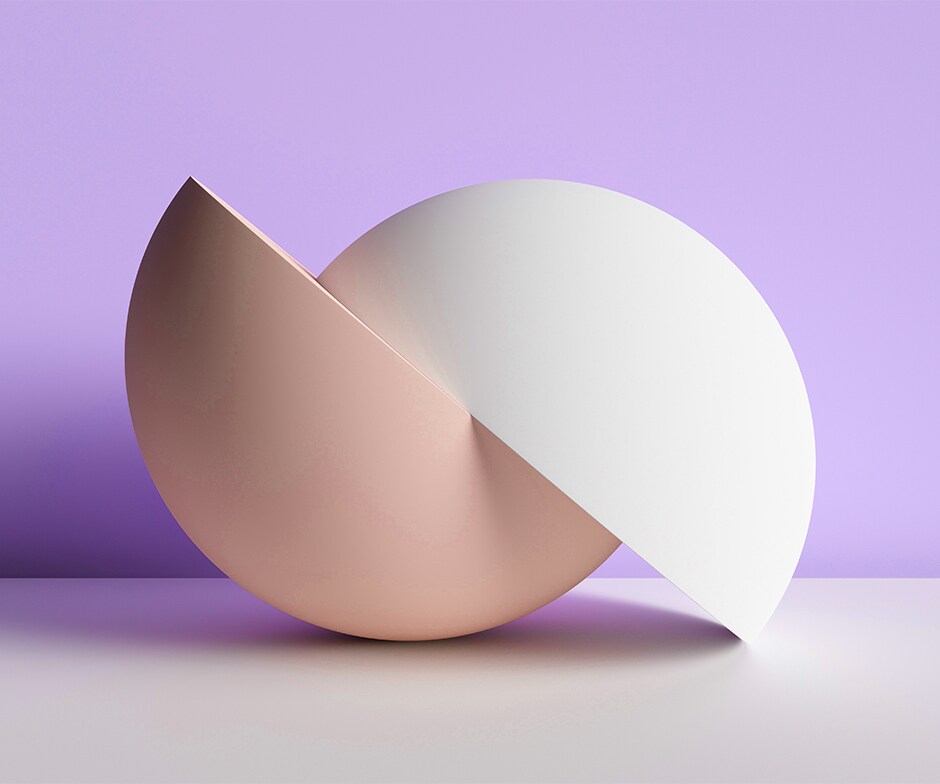 sphère coupée en deux