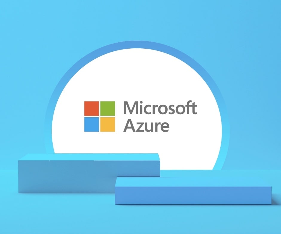 Microsoft Azure logo stand