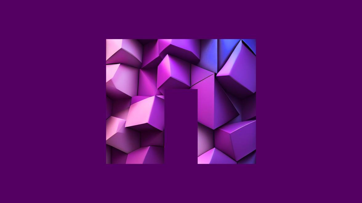 Logotipo da NetApp com fundo roxo
