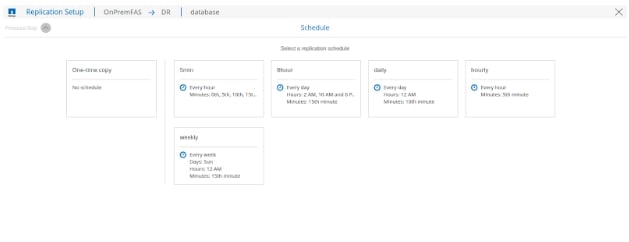 Replication Setup Interface