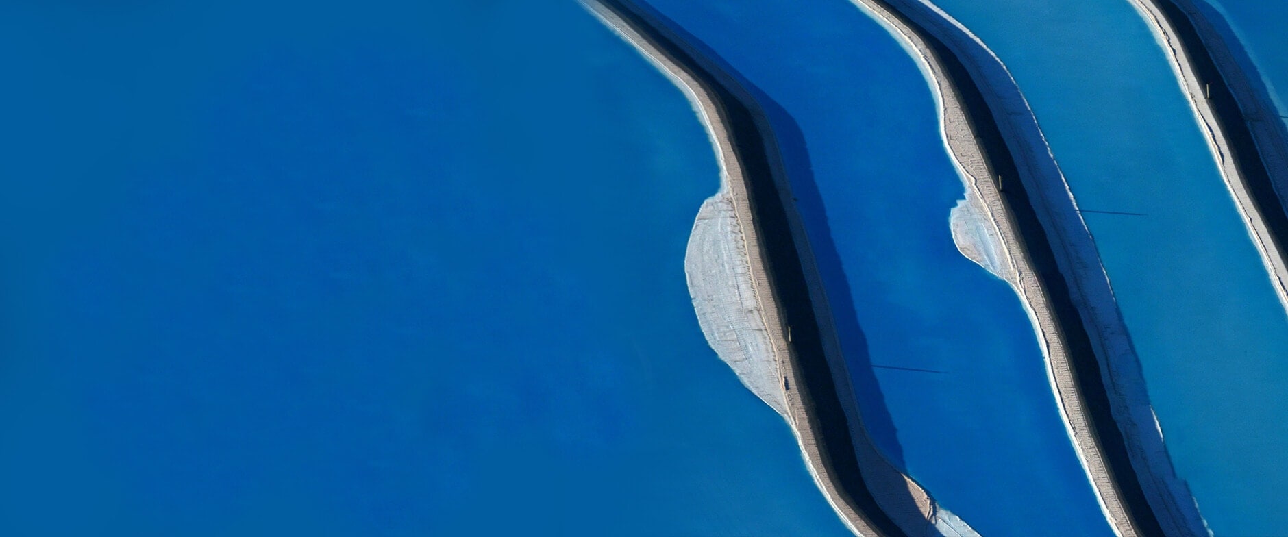 Aerial view of lake