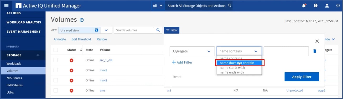 screenshot_activeIQUnifiedManager_Volumes-1