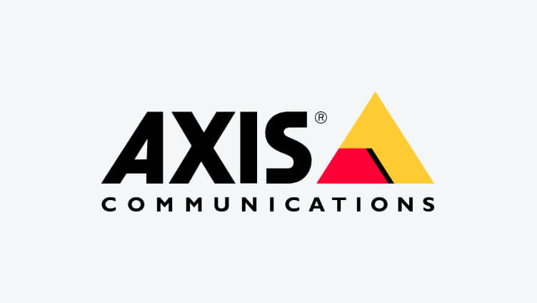 axis communications logo with triangle and different colors