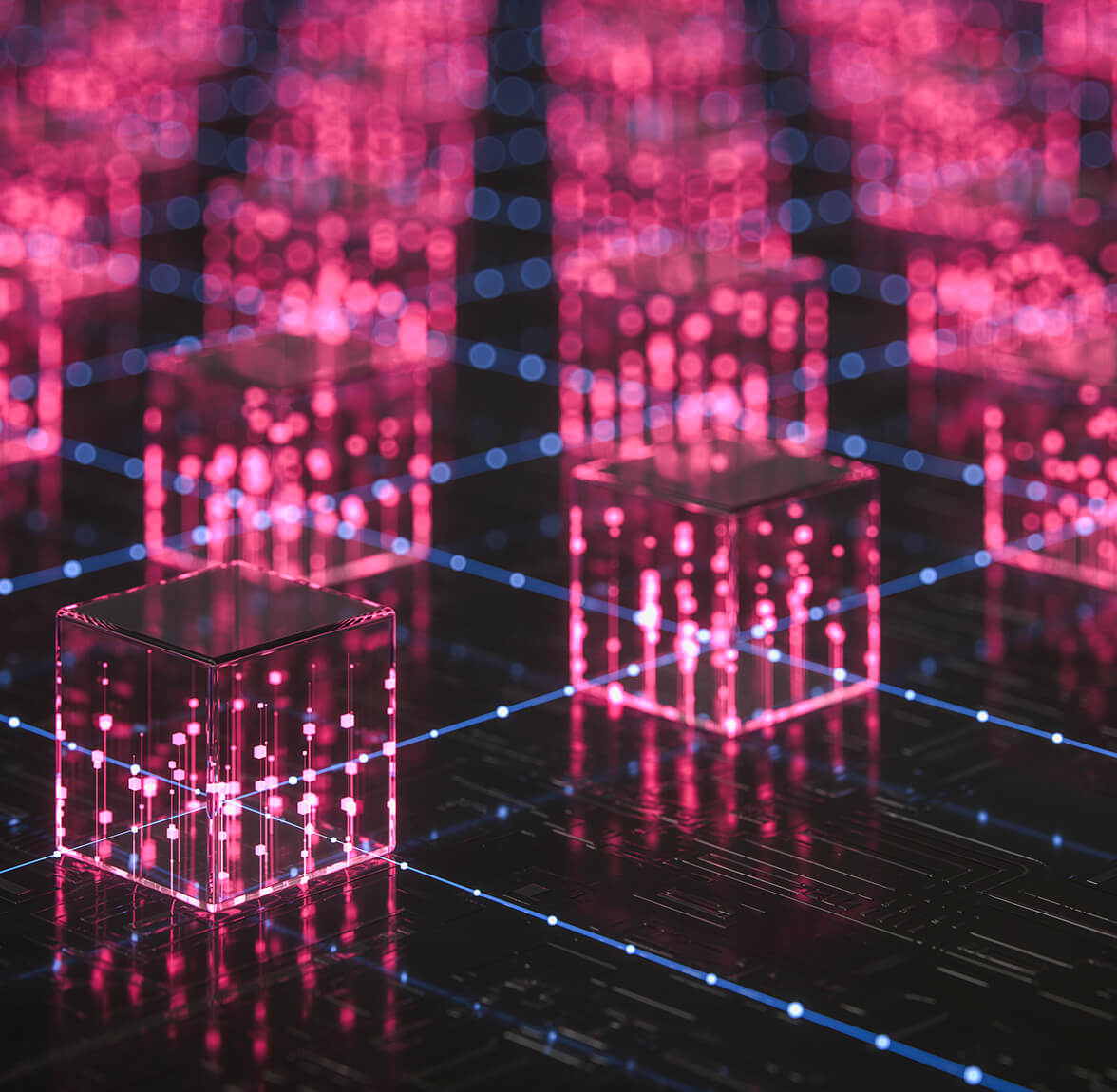 3d data cubes representing data tokens