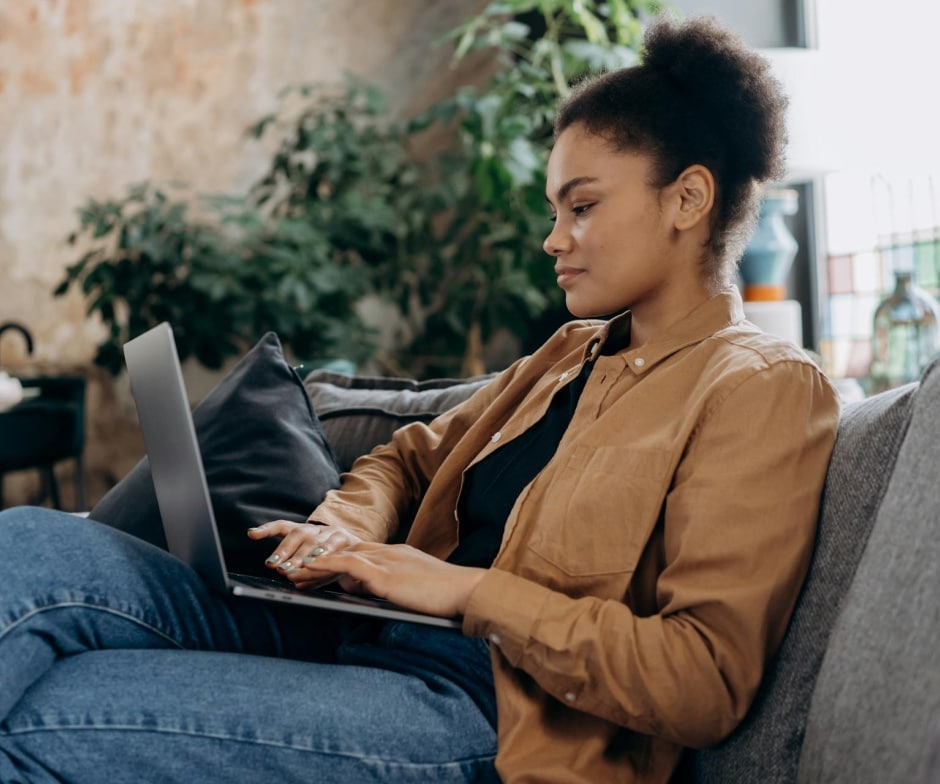 person on laptop