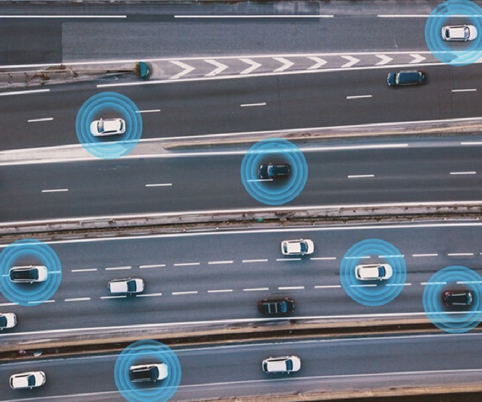 arial view of highway