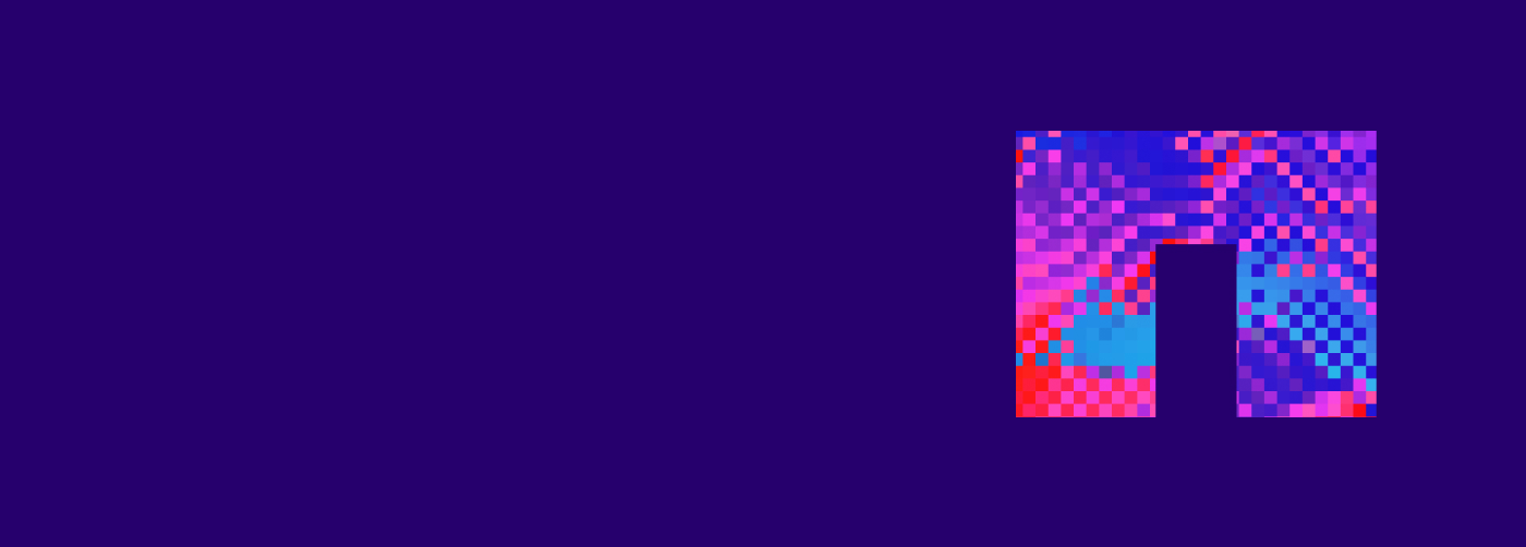 stacks of light colored squares on a blue background