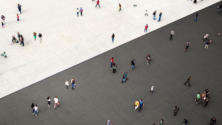People walking on the road