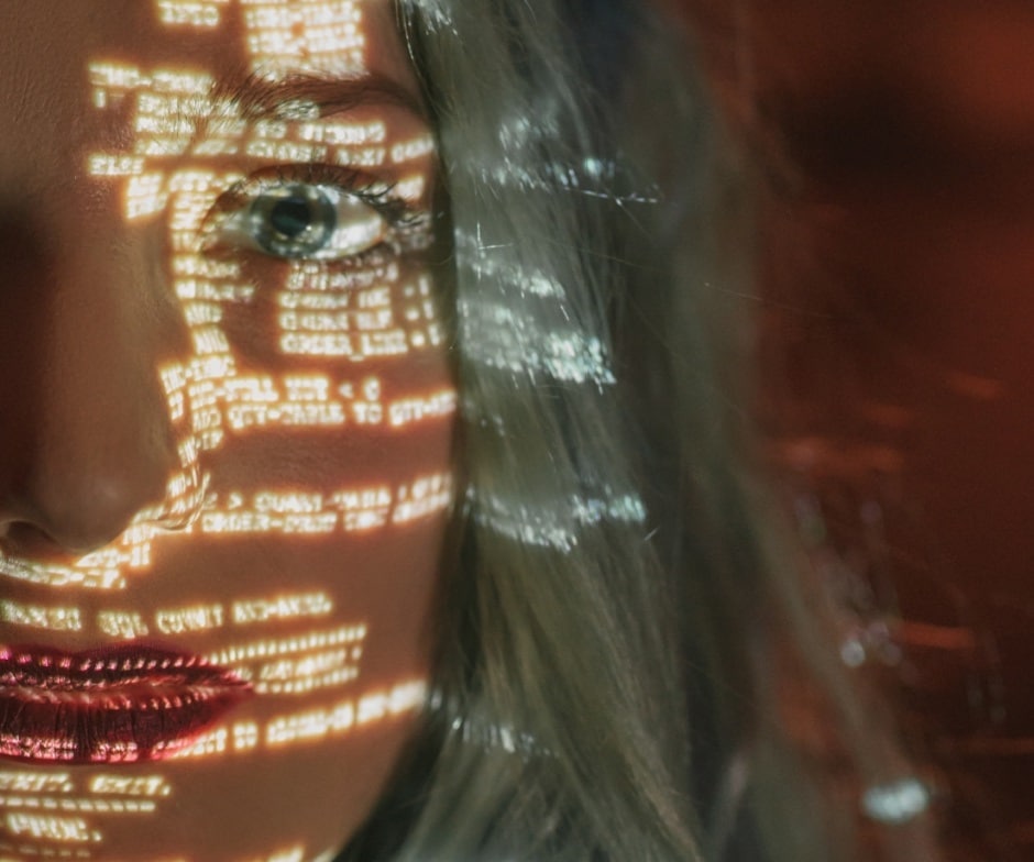A person's face