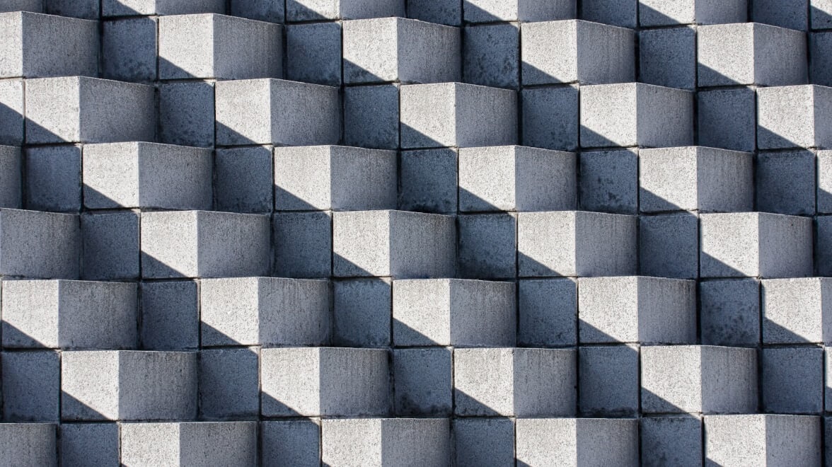 Patterned grey blocks