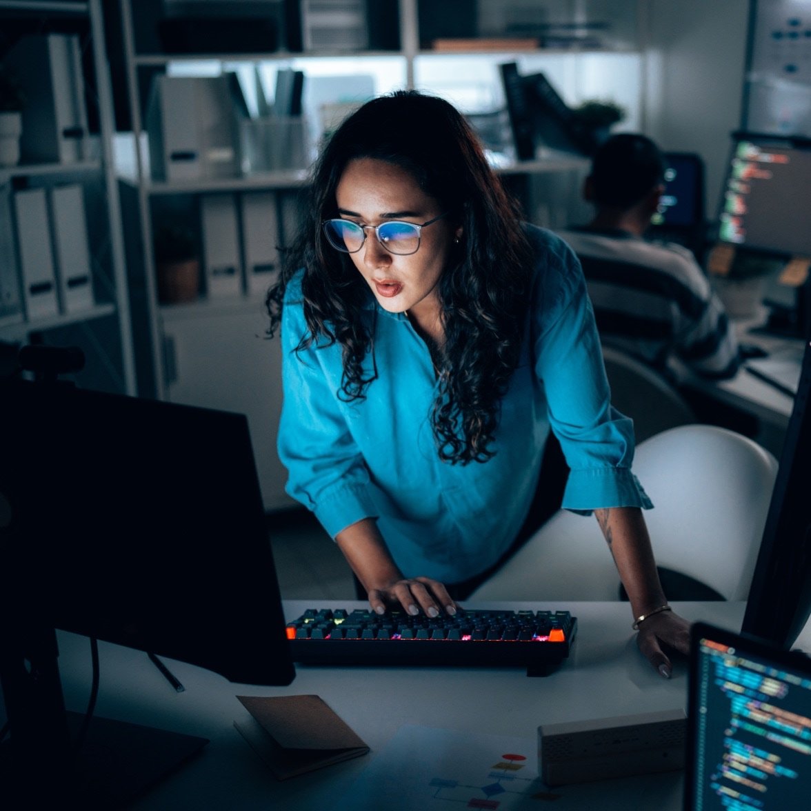 Professional working on cyber resilience