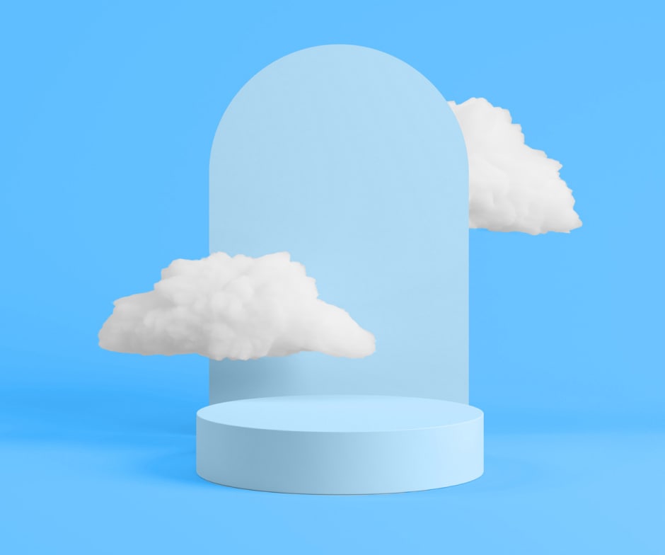 blue background with clouds