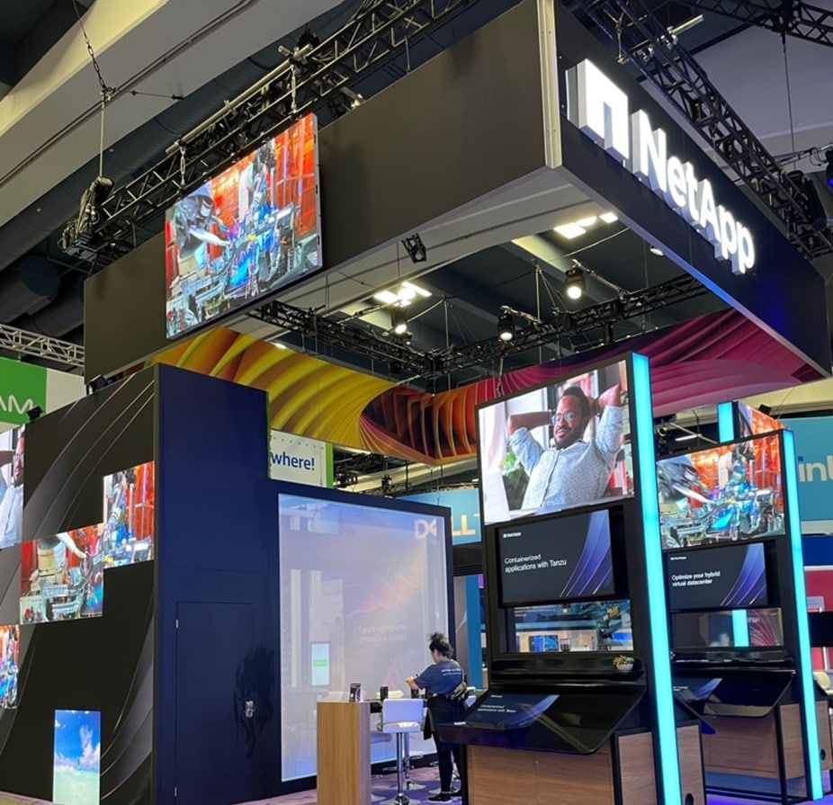 showcasing Netapp products in a store