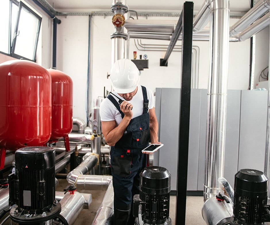 Mann, der arbeitet
