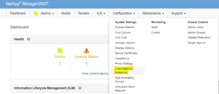 storagegrid-system-settings