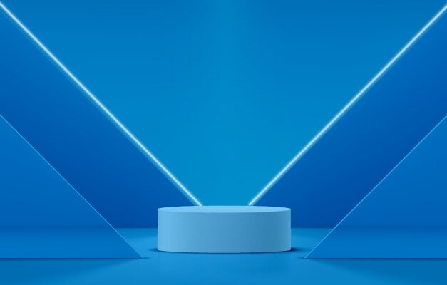 Blue disc behind blue background