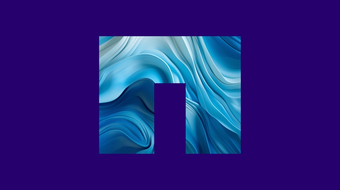 NetApp Logo with Blue Background