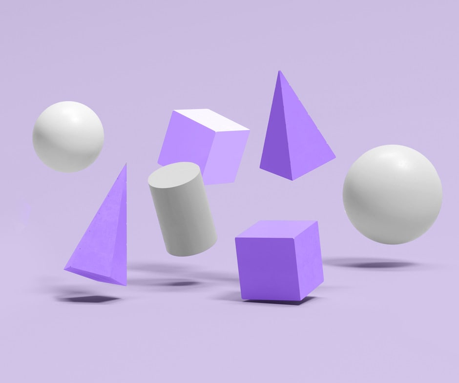 blue and white shapes