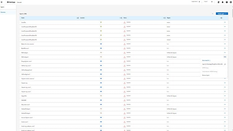 netapp console snapshot