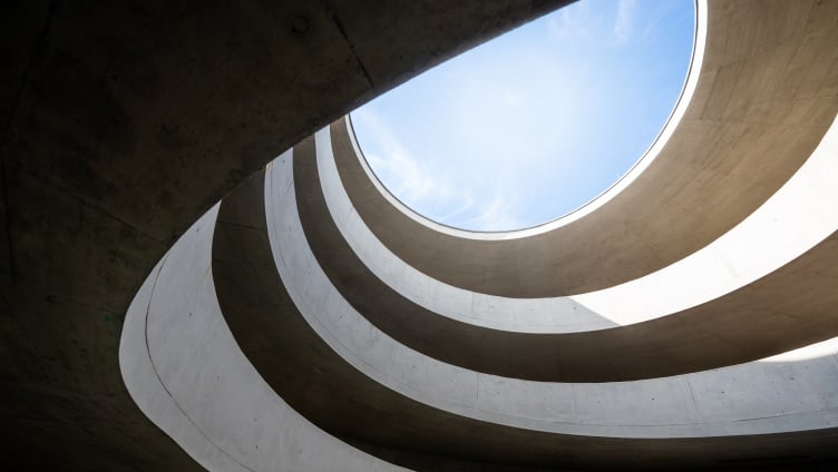 Architectural skylight view