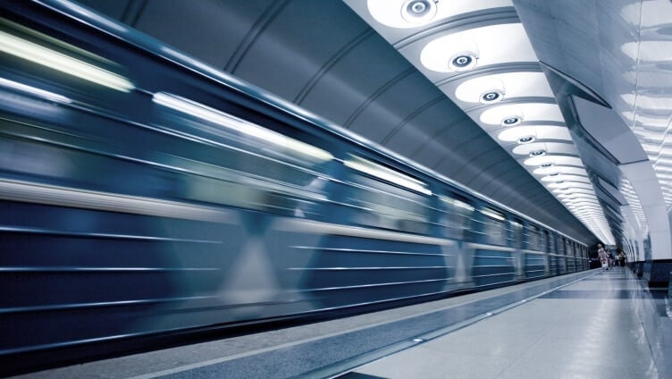 super fats train going very fast in the terminal