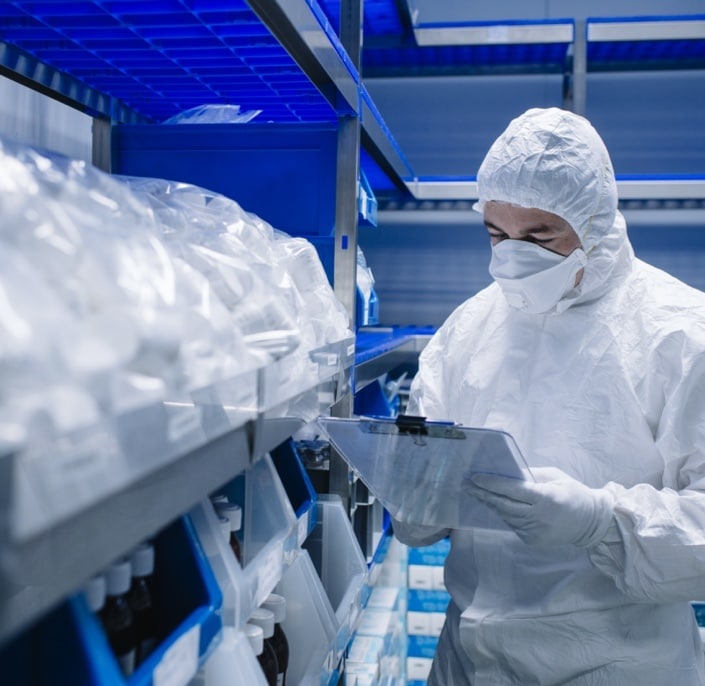 worker performing inventory