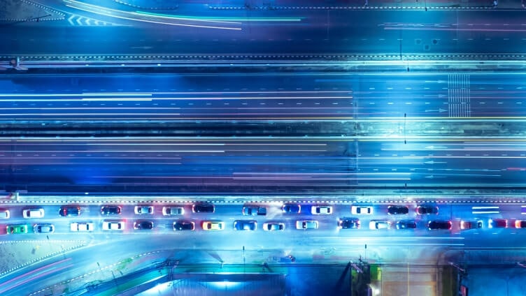 Top view of the Roads and Cars