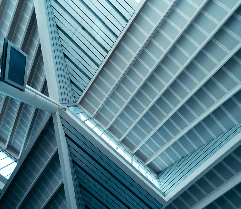 Ceiling grid pattern w monitor