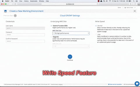 Write-Speed Feature