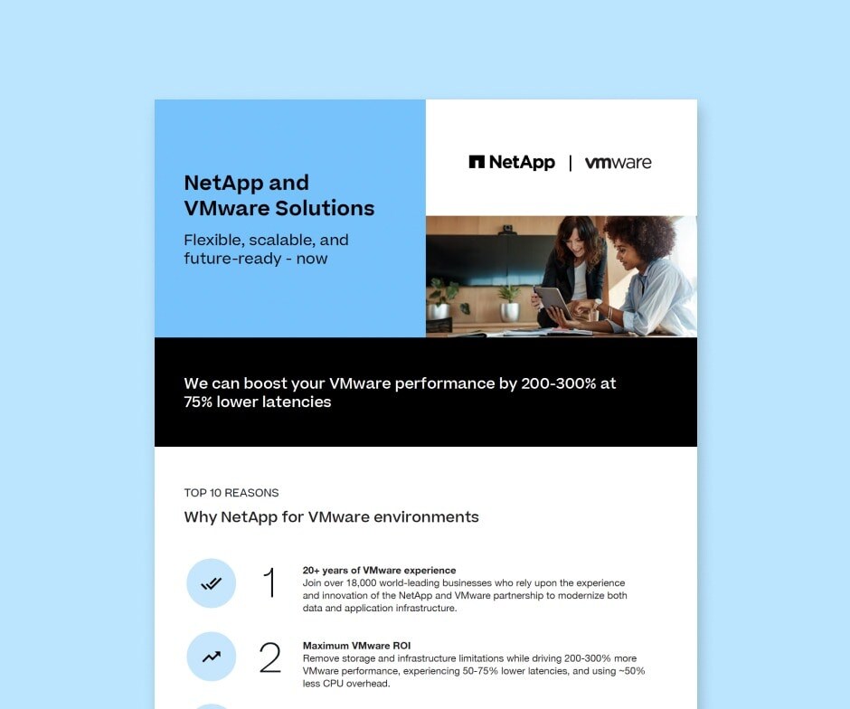 Solutions NetApp et VMware