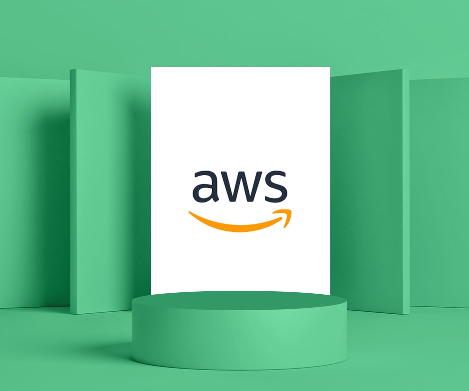 AWS logo stand