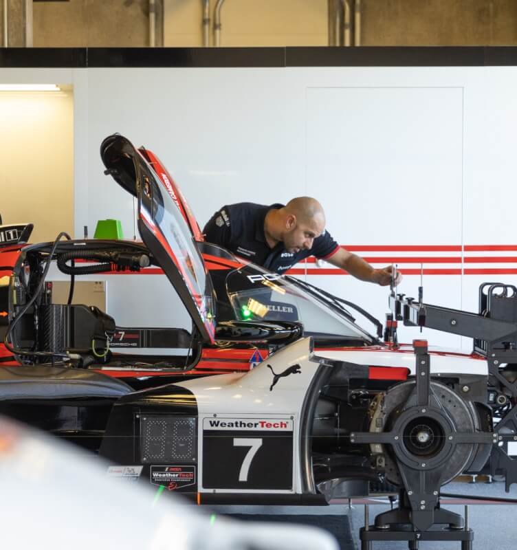 Person working on the car