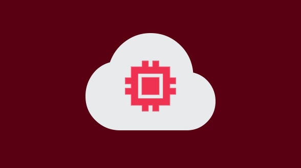 Cloud image with Red Background